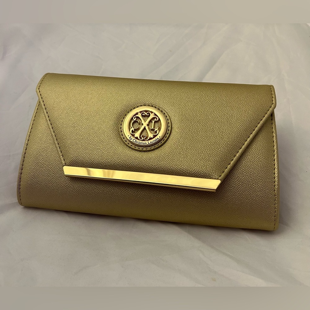 Christian Lacroix Metallic Gold Clutch